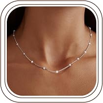 アクセサリー s925 Ball Choker Necklace Minimalist Ball Choker S925 Sterling Silver Necklace for Women